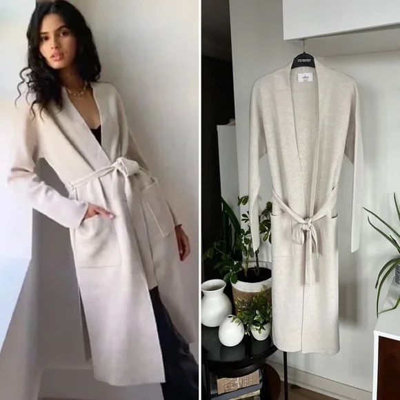 Aritzia Wilfred Belize Cardigan in Heather Birch in Sz M - Picture 1 of 9